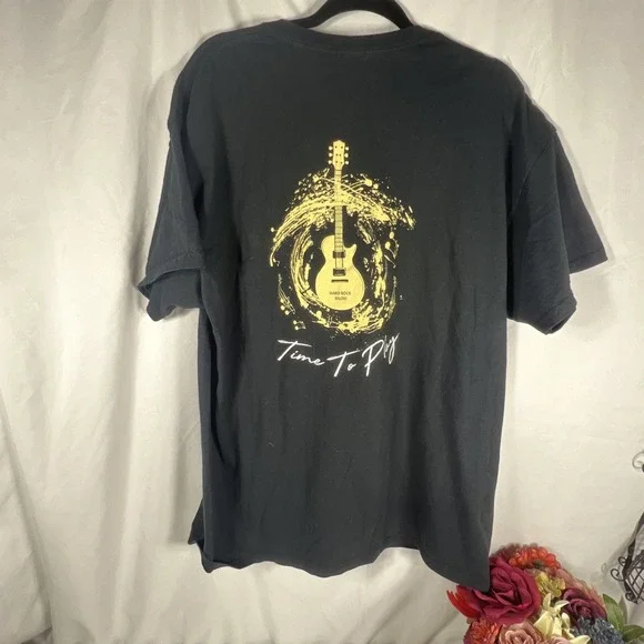 T-shirt Hard Rock Hotel Casino BILOXI XL Black "Time To Play", Guitar, - Picture 7 of 12